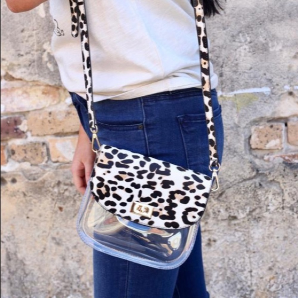 Leopard Clear Crossbody Bag
